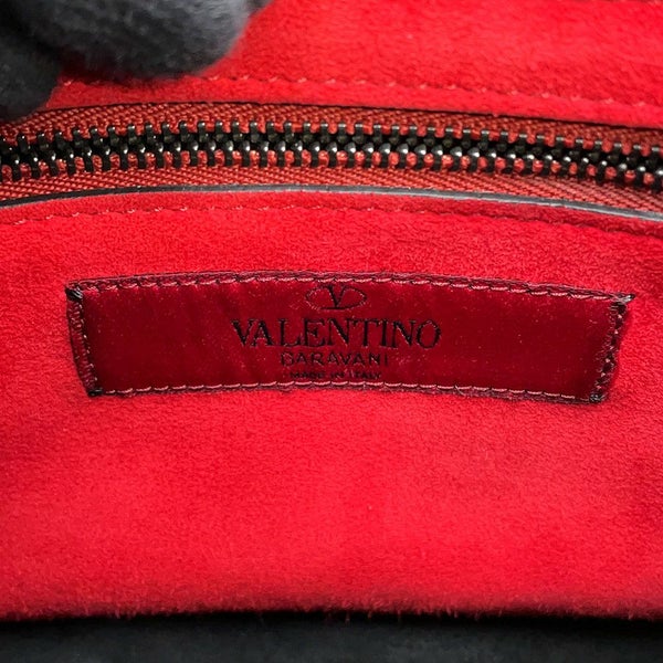 ヴァレンティノ・ガラヴァーニ ハンドバッグ ロックスタッズ スパイク VALENTINO 2wayチェーンショルダーバッグ 黒