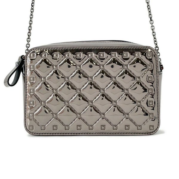 ヴァレンティノ・ガラヴァーニ チェーンショルダーバッグ エンボス ロックスタッズ パテント QW0P0R59IIZ VALENTINO