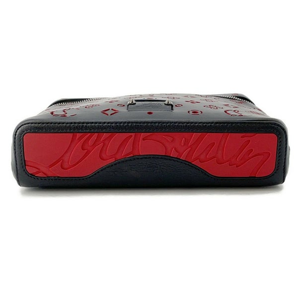 クリスチャン・ルブタン ハンドバッグ パンチングロゴ スタッズ Christian Louboutin 2way 黒