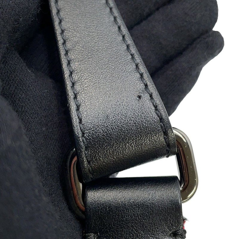 クリスチャン・ルブタン ハンドバッグ パンチングロゴ スタッズ Christian Louboutin 2way 黒