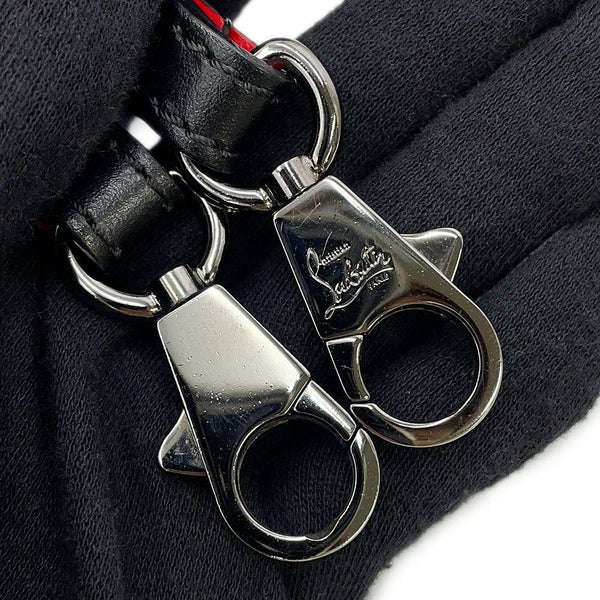 クリスチャン・ルブタン ハンドバッグ パンチングロゴ スタッズ Christian Louboutin 2way 黒