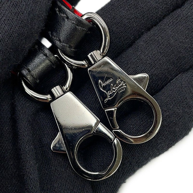 クリスチャン・ルブタン ハンドバッグ パンチングロゴ スタッズ Christian Louboutin 2way 黒