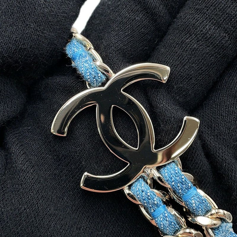 シャネル ネックレス ココマーク デニム 二連チェーン B25P ABF163 CHANEL アクセサリー