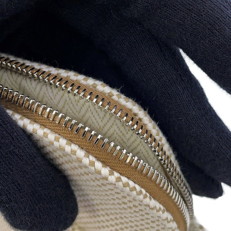 エルメス ポーチ ボリードポーチ ミニミニ カザック グレージュ/シルバー金具 コットン HERMES