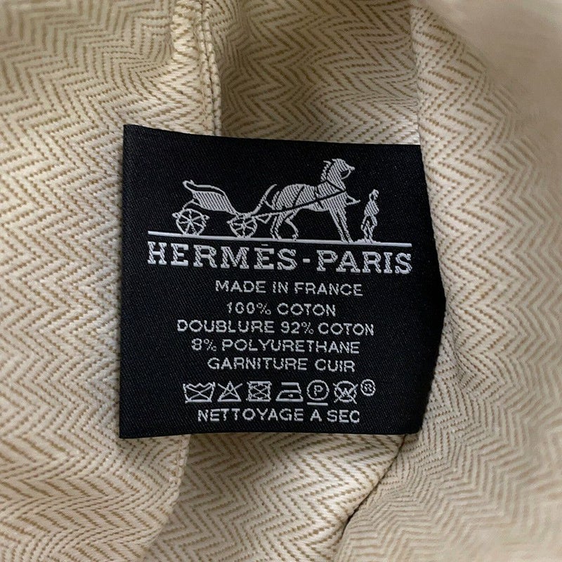 エルメス ポーチ ボリードポーチ ミニミニ カザック グレージュ/シルバー金具 コットン HERMES