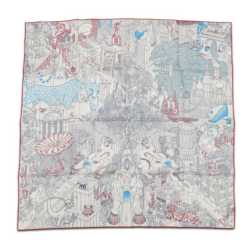 エルメス スカーフ カレ90 アニマポリス ANIMAPOLIS HERMES 2019年秋冬