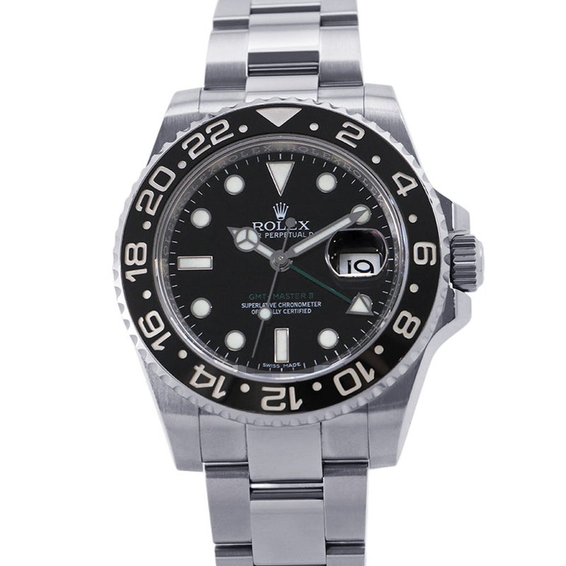 ロレックス GMTマスター2 デイト ランダムシリアル ルーレット 116710LN ROLEX 腕時計 黒文字盤