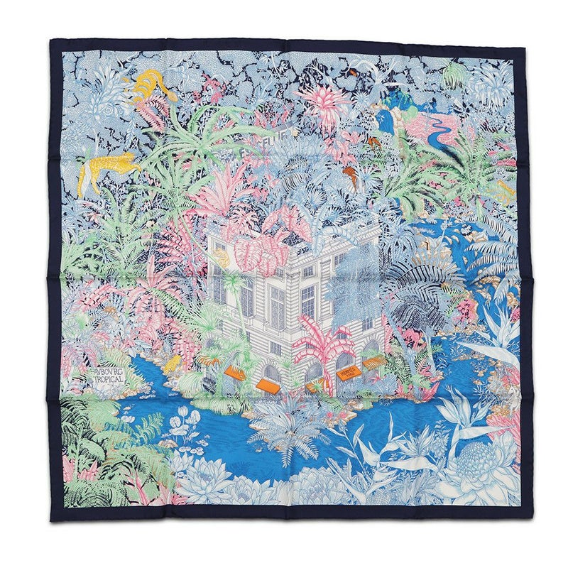 エルメス スカーフ カレ90 フォーブル・トロピカル Faubourg Tropical HERMES シルク 2021春夏