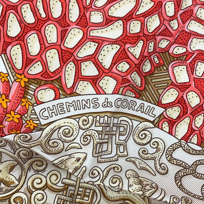 エルメス スカーフ カレ90 珊瑚の小道 Chemins de Corail HERMES シルク 2016年秋冬