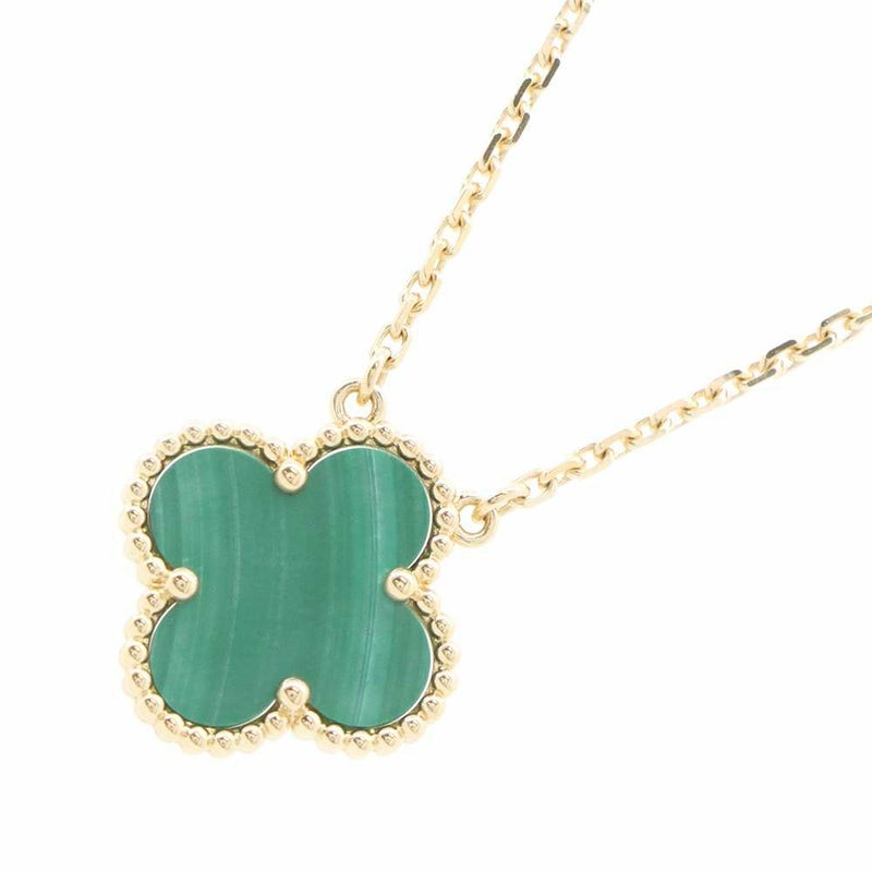 ヴァンクリーフ&アーペル ネックレス ヴィンテージ アルハンブラ ペンダント マラカイト K18YG VCAR09VA00