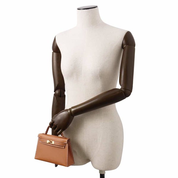 エルメス ハンドバッグ ミニケリードゥ 外縫い ゴールド/ゴールド金具 エプソン B刻印 2wayショルダー