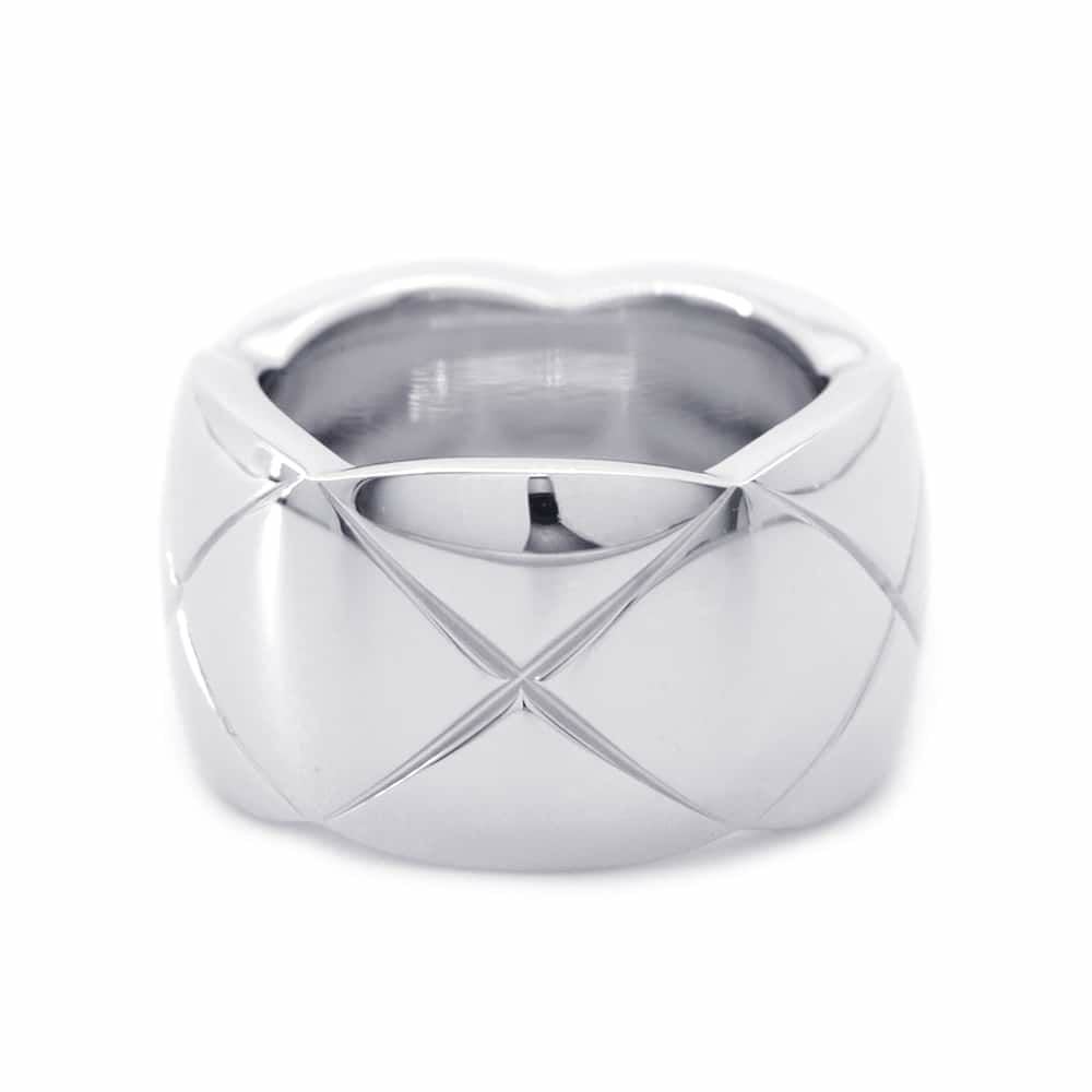 CHANELのリング シャネル リング ココクラッシュ ラージ K18WGホワイトゴールド リング