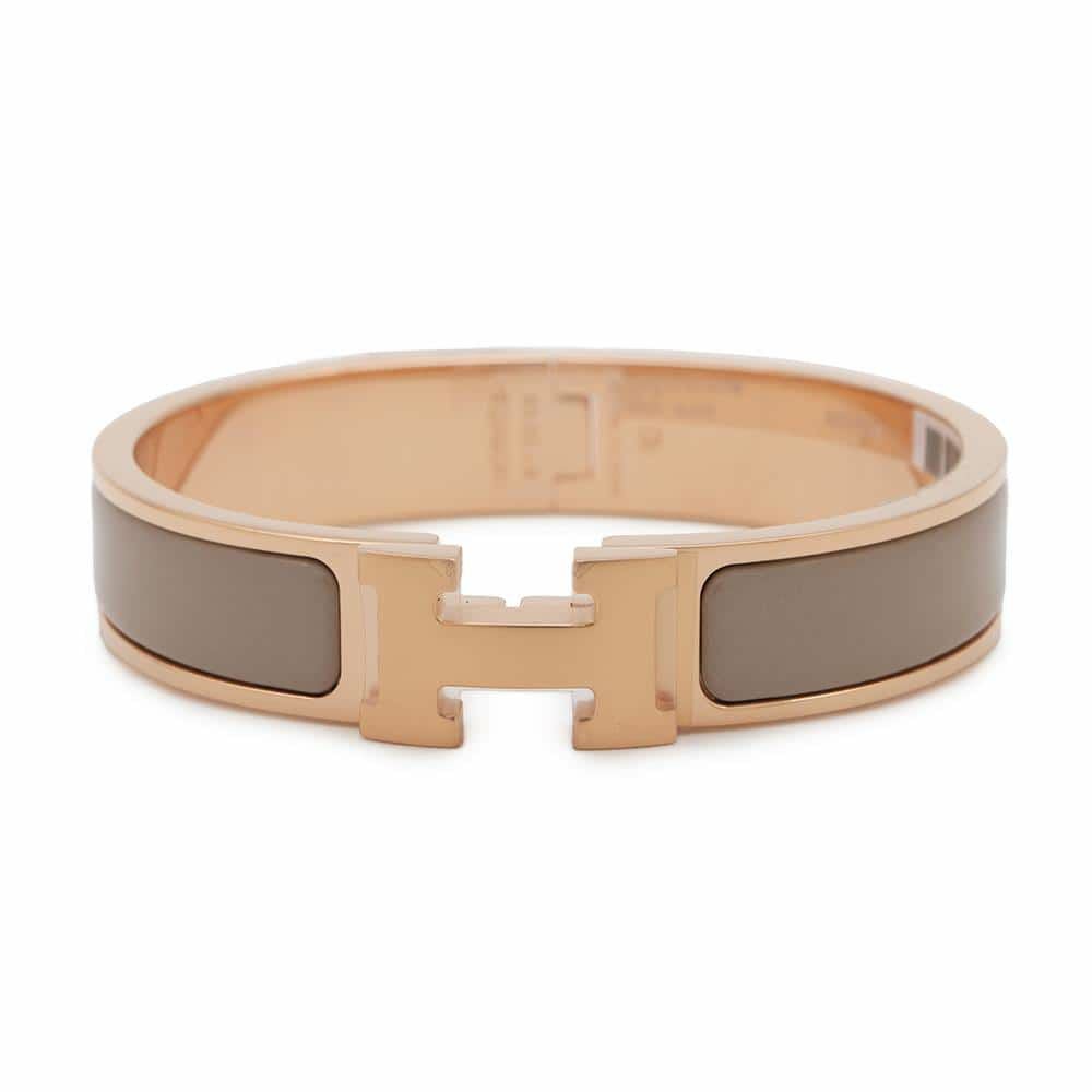エルメス HERMES ブレスレット クリックH マロングラッセ✖️ピンクゴールド エルメス ブレスレット クリックH クリッククラックPM マロングラッセ