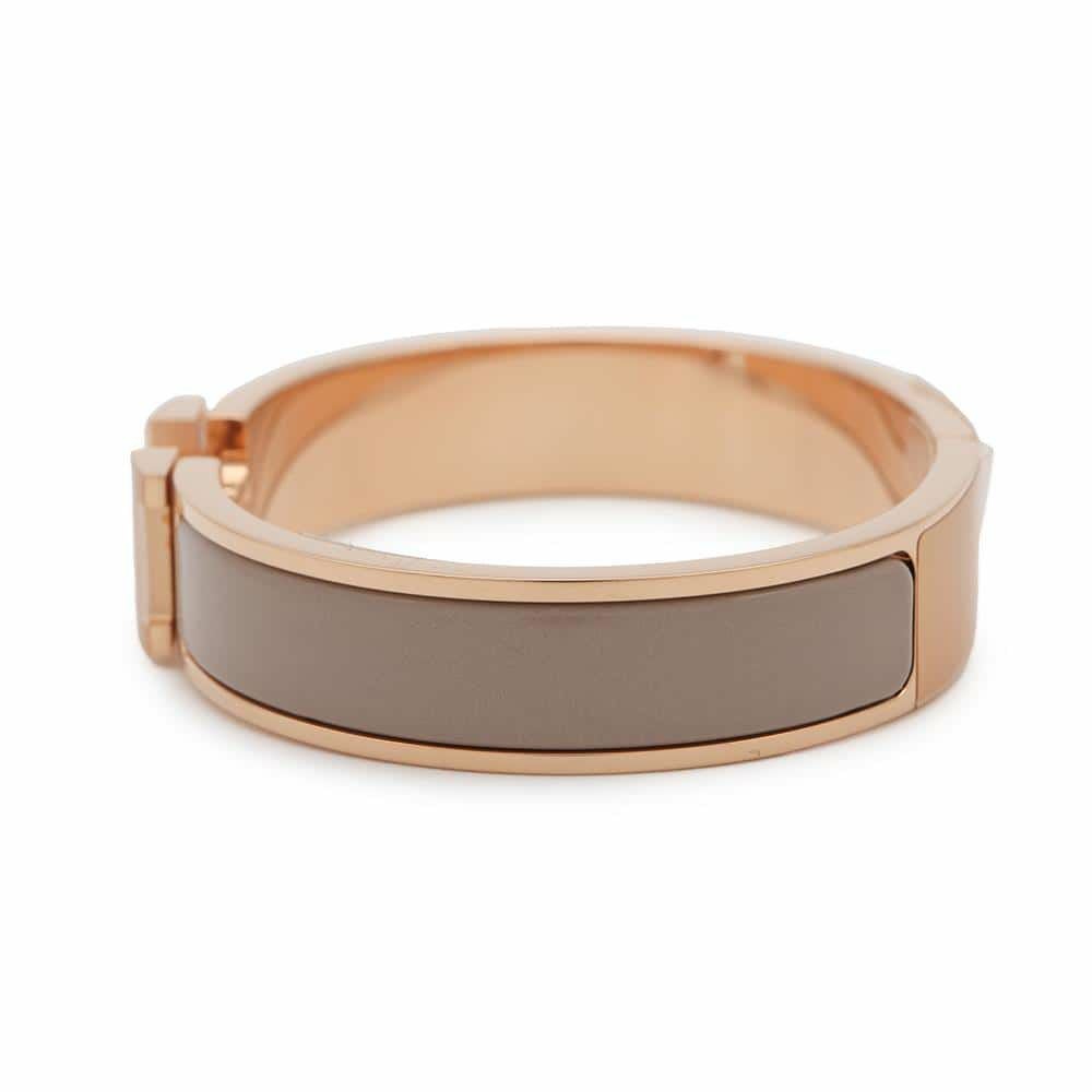 エルメス HERMES ブレスレット クリックH マロングラッセ✖️ピンクゴールド エルメス ブレスレット クリックH クリッククラックPM マロングラッセ