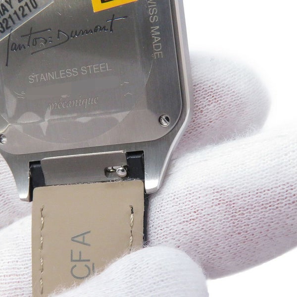 カルティエ サントス デュモン LM WSSA0046 Cartier 腕時計 黒文字盤 手巻き