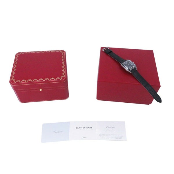 カルティエ サントス デュモン LM WSSA0046 Cartier 腕時計 黒文字盤 手巻き