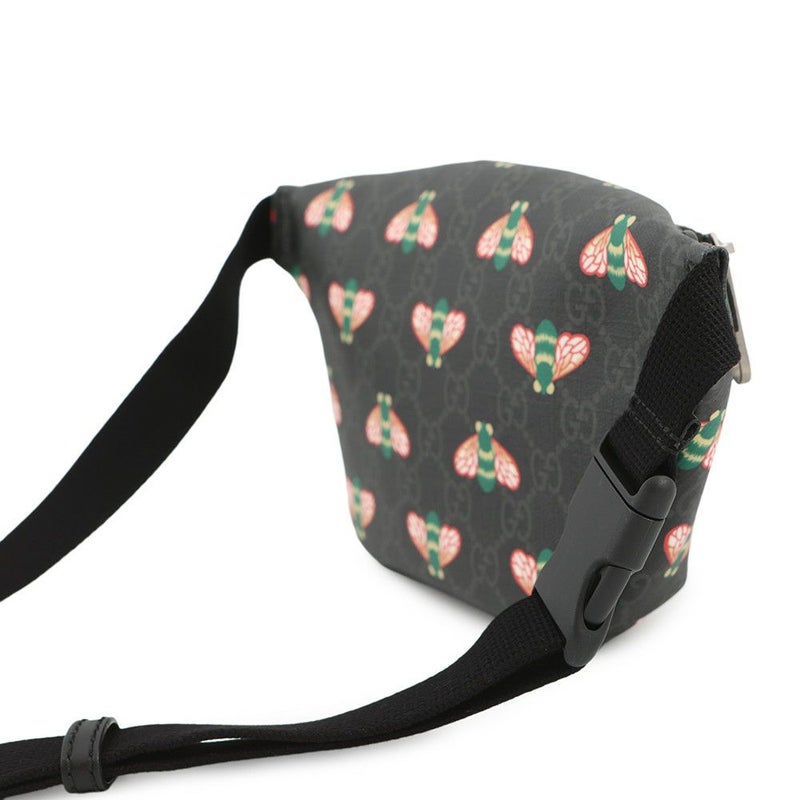 グッチ ボディバッグ ビー GGスプリーム 675181 GUCCI ウエストバッグ 黒