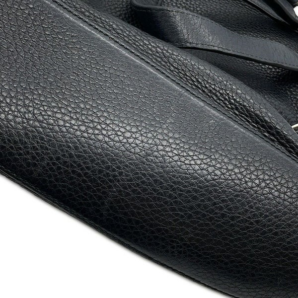 グッチ バックパック バンブー フリンジ レザー 370833 GUCCI リュックサック 黒