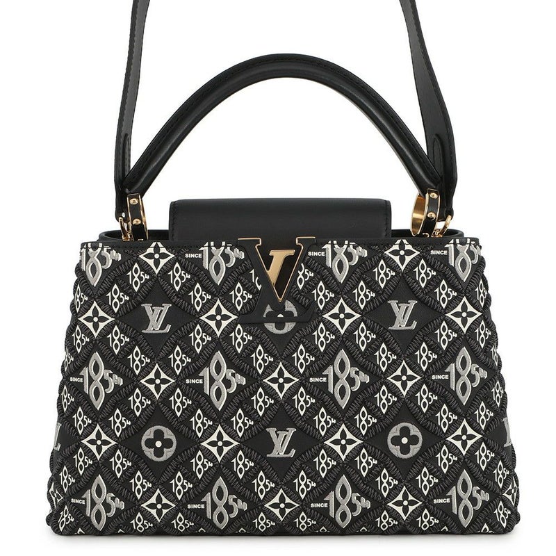 ルイヴィトン ハンドバッグ カーフレザー SINCE1854 カプシーヌMM M57358 LOUIS VUITTON 2way 黒 ブラック