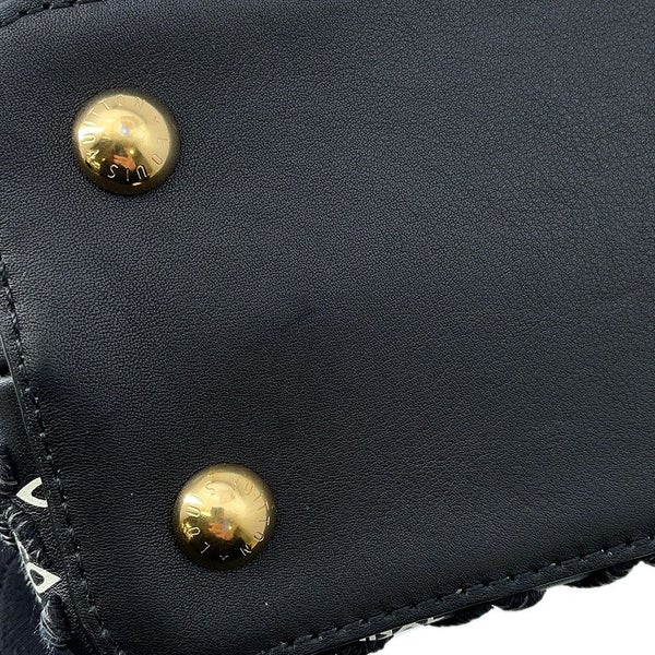 ルイヴィトン ハンドバッグ カーフレザー SINCE1854 カプシーヌMM M57358 LOUIS VUITTON 2way 黒 ブラック