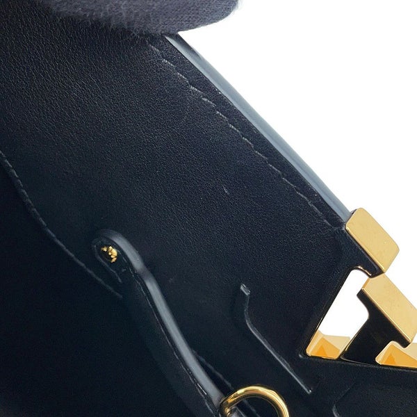 ルイヴィトン ハンドバッグ カーフレザー SINCE1854 カプシーヌMM M57358 LOUIS VUITTON 2way 黒 ブラック