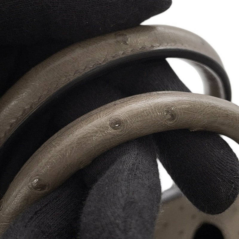 エルメス バーキン30 ムース/シルバー金具 オーストリッチ T刻印 HERMES Birkin ハンドバッグ