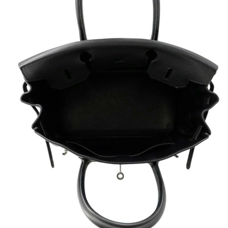 エルメス バーキン30 ブラック/シルバー金具 トリヨンクレマンス □N刻印 HERMES Birkin ハンドバッグ 黒