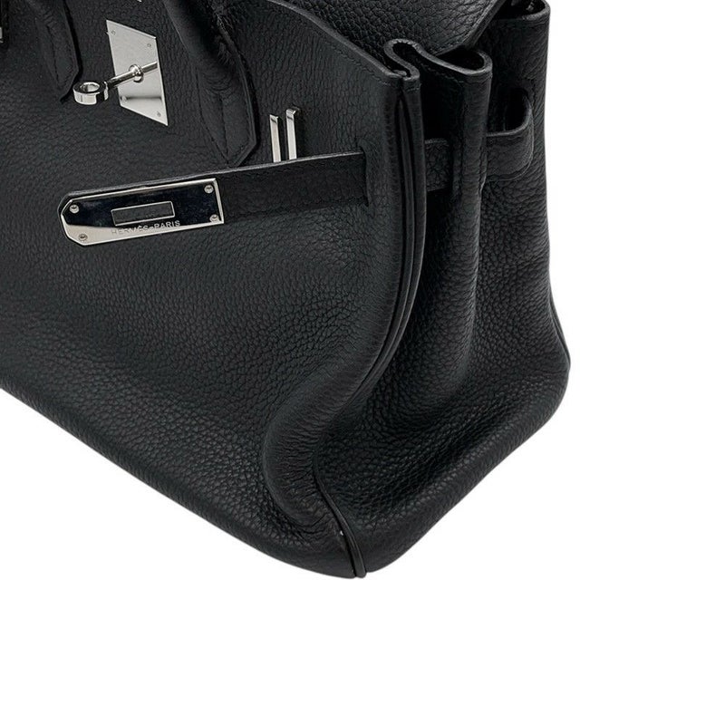 エルメス バーキン30 ブラック/シルバー金具 トリヨンクレマンス □N刻印 HERMES Birkin ハンドバッグ 黒
