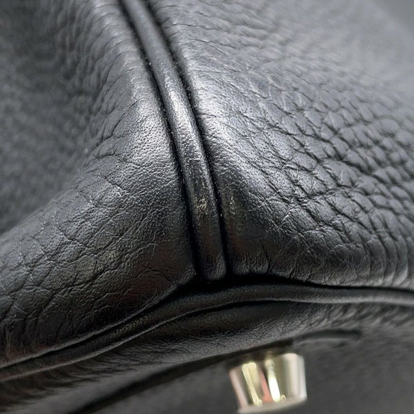 エルメス バーキン30 ブラック/シルバー金具 トリヨンクレマンス □N刻印 HERMES Birkin ハンドバッグ 黒
