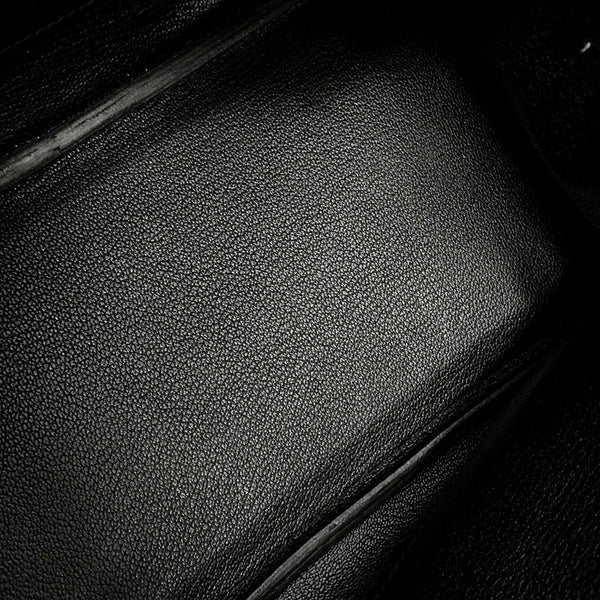 エルメス バーキン30 ブラック/シルバー金具 トリヨンクレマンス □N刻印 HERMES Birkin ハンドバッグ 黒