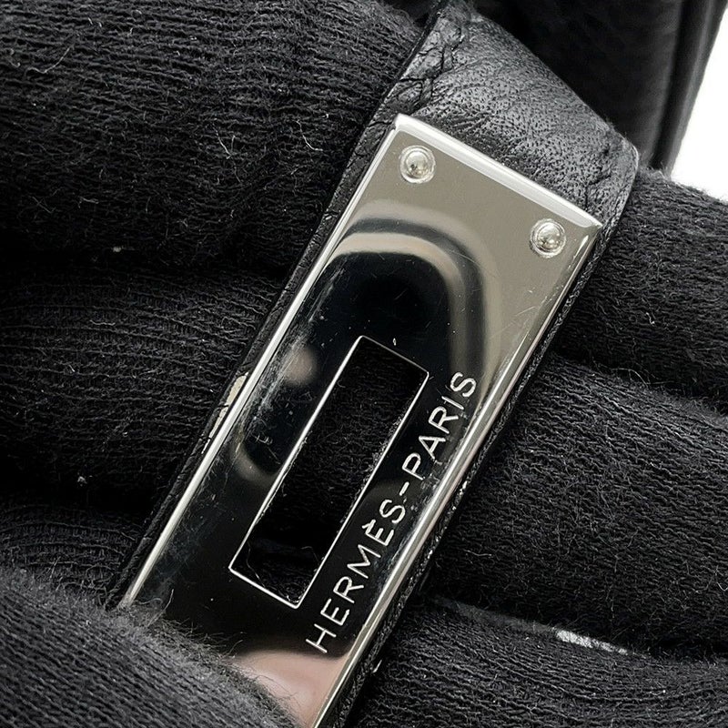 エルメス バーキン30 ブラック/シルバー金具 トリヨンクレマンス □N刻印 HERMES Birkin ハンドバッグ 黒