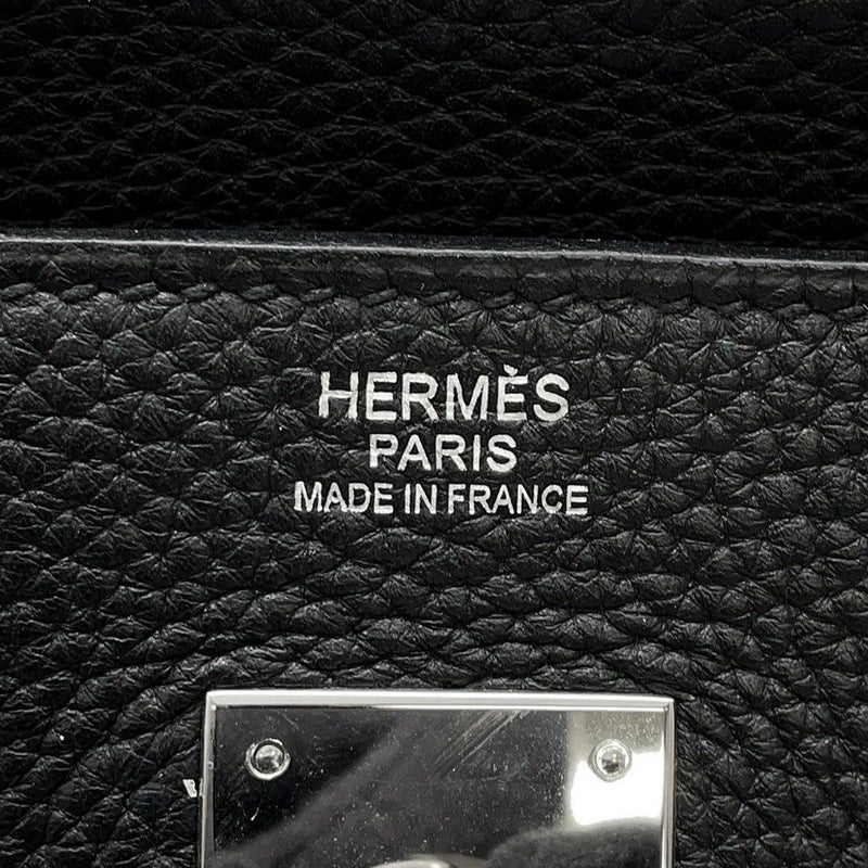エルメス バーキン30 ブラック/シルバー金具 トリヨンクレマンス □N刻印 HERMES Birkin ハンドバッグ 黒