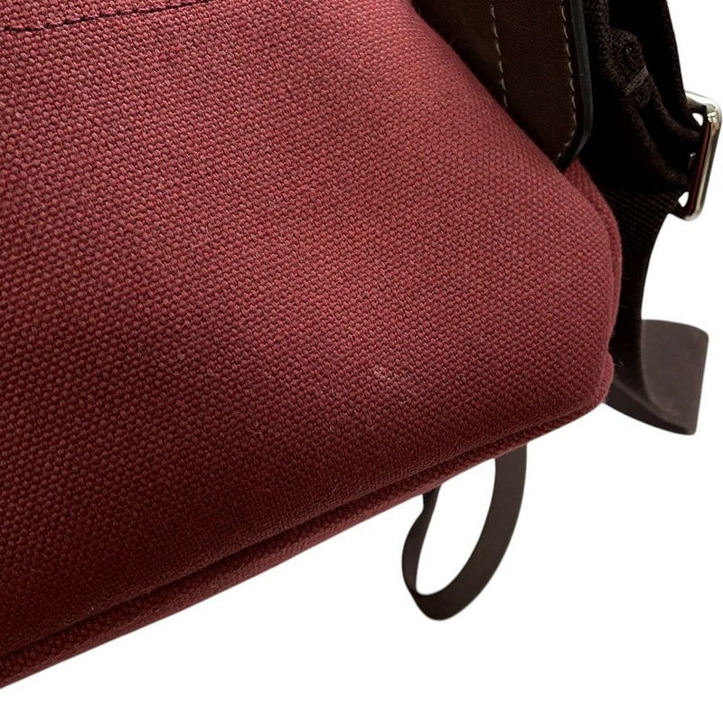 エルメス リュック サックドパンサージュ グルーム ルージュアッシュ/ショコラ/シルバー金具 トワルシェブロン/キャンバス バックパック
