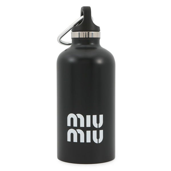 ミュウミュウ ウォーターボトル ロゴ ステンレス 350ml 5UH009 Miu Miu 水筒 マイボトル 黒