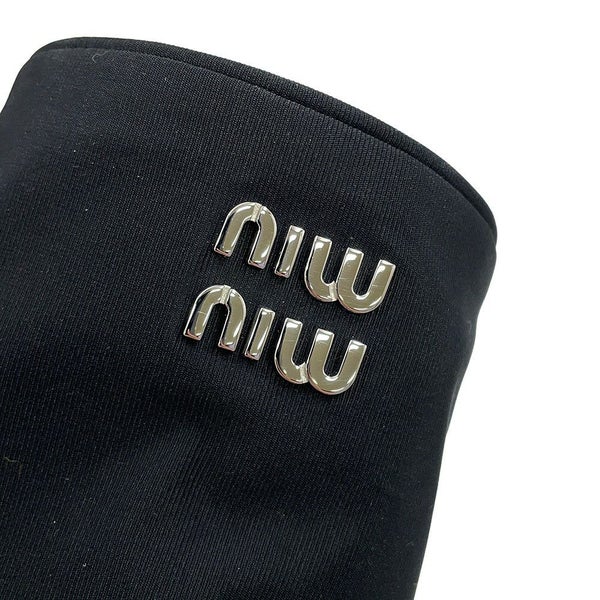 ミュウミュウ ウォーターボトル ロゴ ステンレス 350ml 5UH009 Miu Miu 水筒 マイボトル 黒