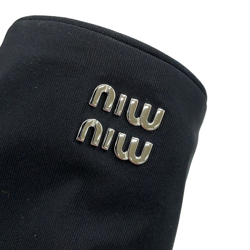 ミュウミュウ ウォーターボトル ロゴ ステンレス 350ml 5UH009 Miu Miu 水筒 マイボトル 黒