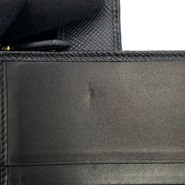 プラダ 二つ折り財布 ロゴ レザー 1ML018 PRADA 黒