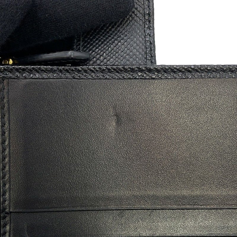プラダ 二つ折り財布 ロゴ レザー 1ML018 PRADA 黒