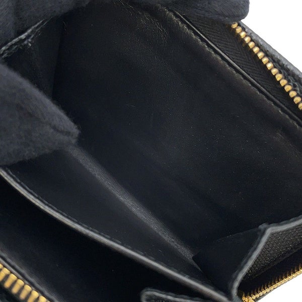 プラダ 二つ折り財布 ロゴ レザー 1ML018 PRADA 黒