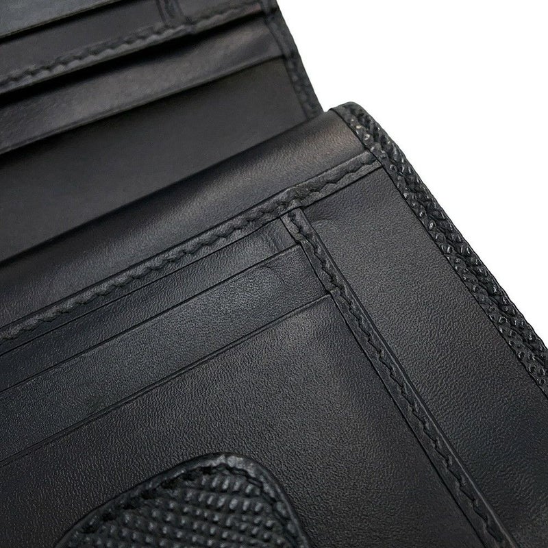 プラダ 二つ折り財布 ロゴ レザー 1ML018 PRADA 黒