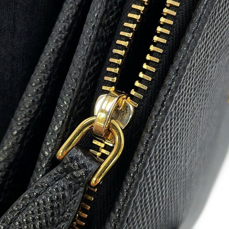 プラダ 二つ折り財布 ロゴ レザー 1ML018 PRADA 黒