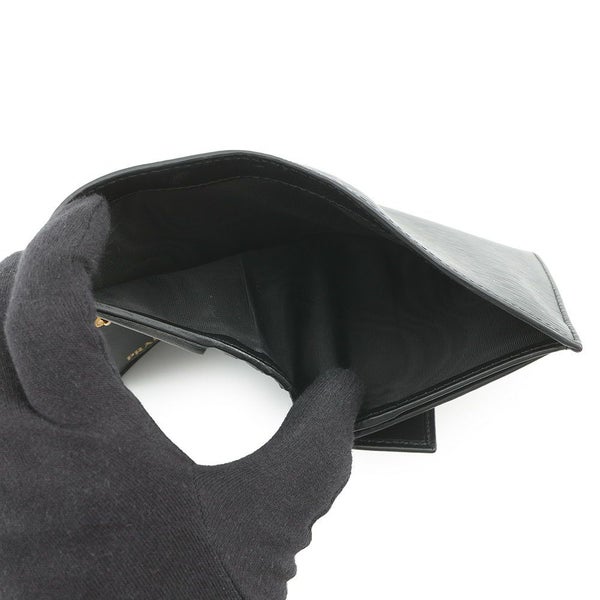 プラダ 二つ折り財布 ロゴ コンパクトウォレット 1MV204 PRADA 黒