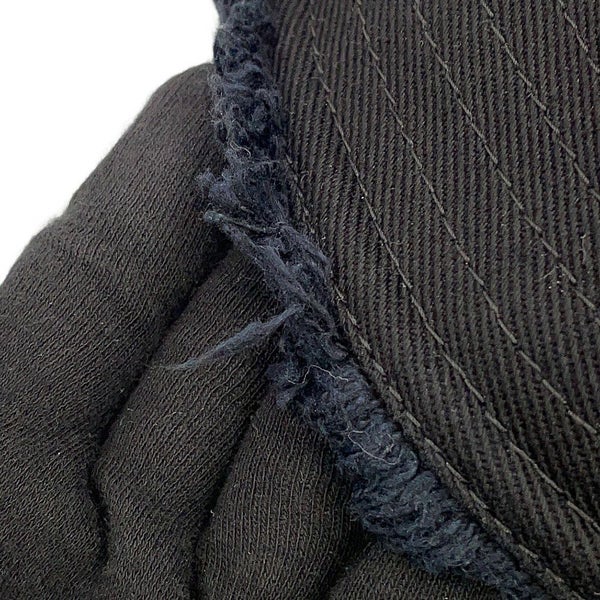 プラダ バケットハット フリンジ トライアングル ロゴ コットン サイズM 1HC137 黒