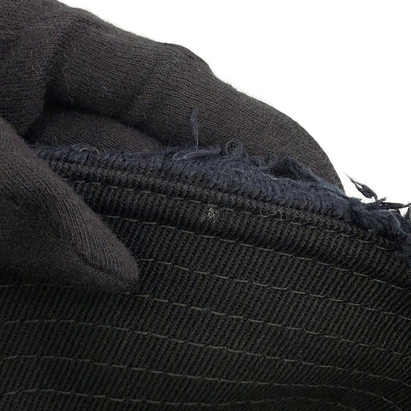 プラダ バケットハット フリンジ トライアングル ロゴ コットン サイズM 1HC137 黒