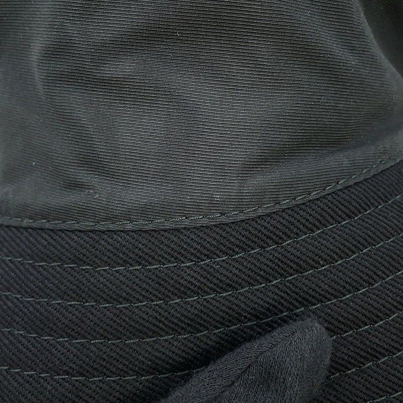 ミュウミュウ ハット ロゴ バケットハット コットン サイズS 5HC196 Miu Miu 帽子 黒