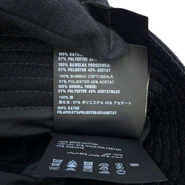 ミュウミュウ ハット ロゴ バケットハット コットン サイズS 5HC196 Miu Miu 帽子 黒