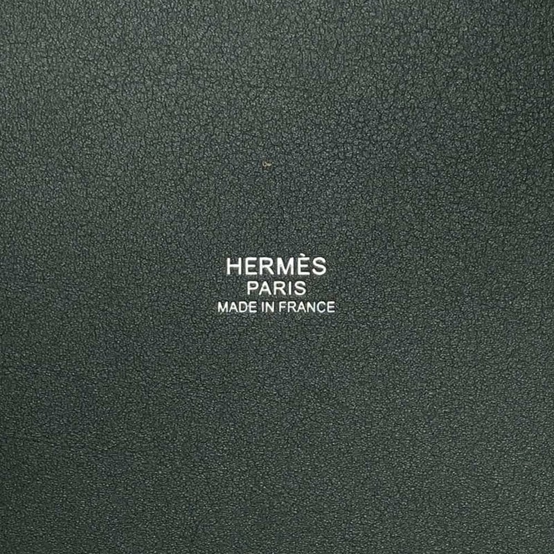 エルメス ハンドバッグ ピコタンロックPM ゴーチーム ヴェール/シルバー金具 フェルト/スイフト W刻印