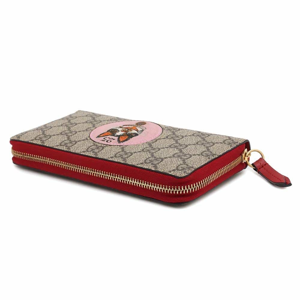 グッチ（GUCCI）⭐️長財布　猫　GGスプリーム　ウォレット グッチ 長財布 GGスプリーム キャット 506279 GUCCI 財布 ネコ 安心