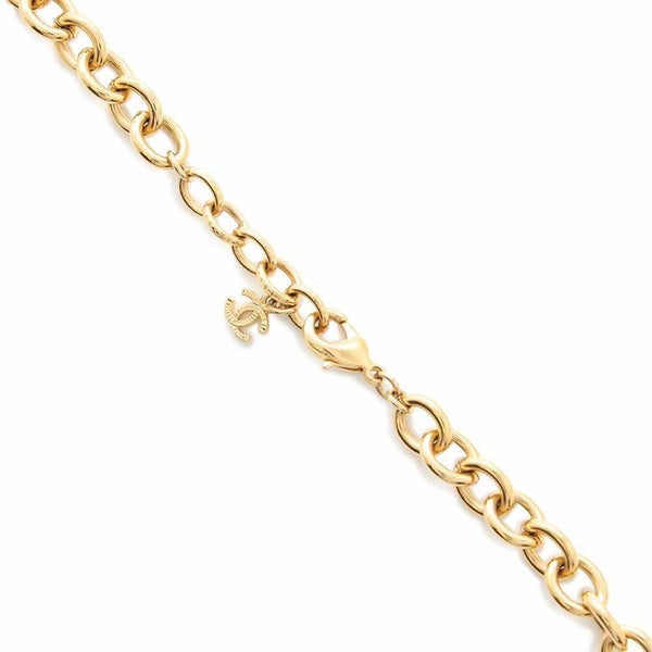 シャネル ロングネックレス ココマーク ハートモチーフ チェーン A19 P CHANEL アクセサリー 白