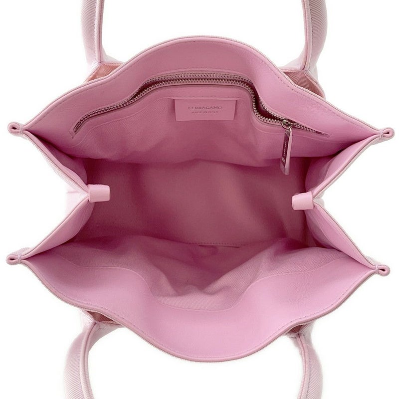 サルヴァトーレ・フェラガモ ハンドバッグ ロゴ ファブリック 214988 Ferragamo バッグ 黒